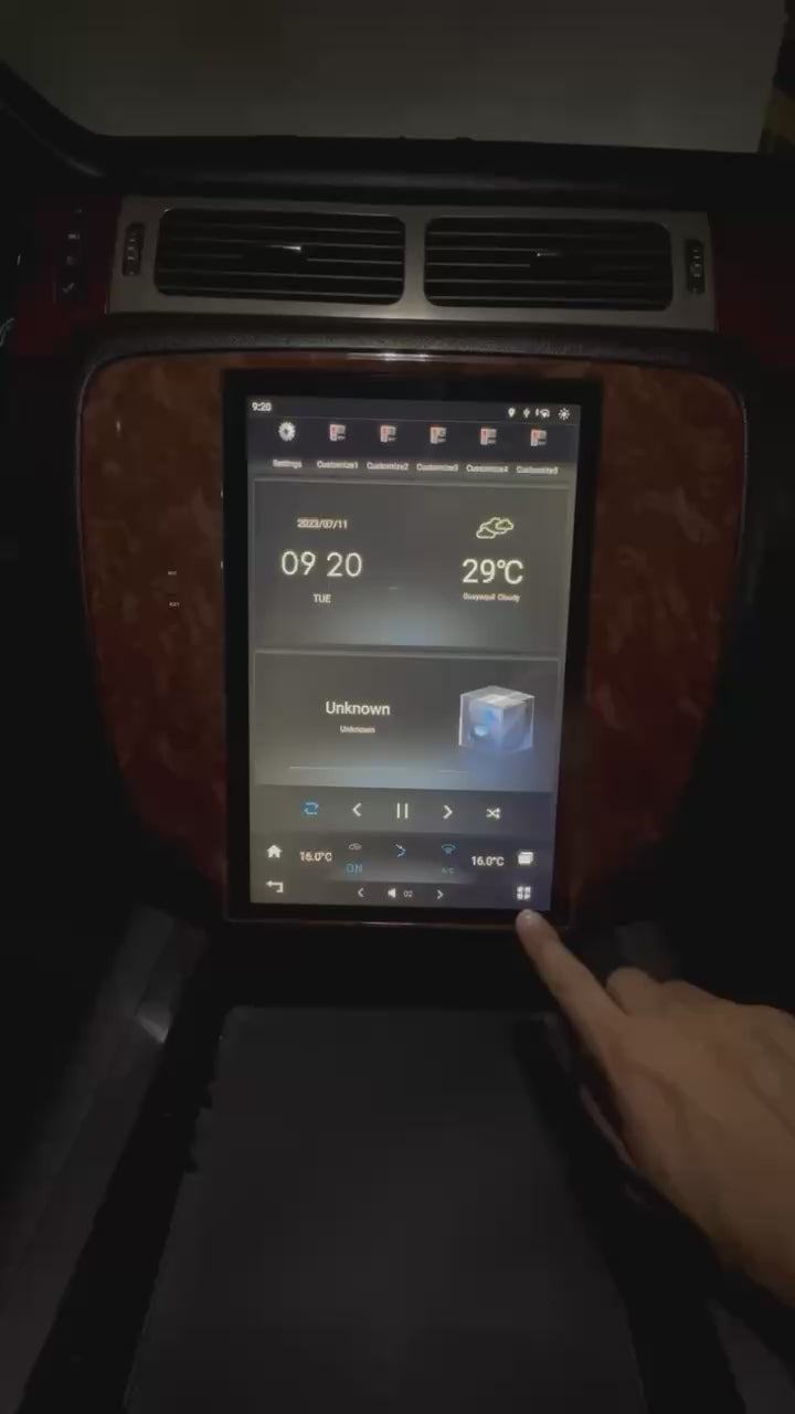 KSPIV |GMC Yukon |Chevrolet Tahoe |2007-2015 | Tesla Screen | Car Radio | Manual A/C