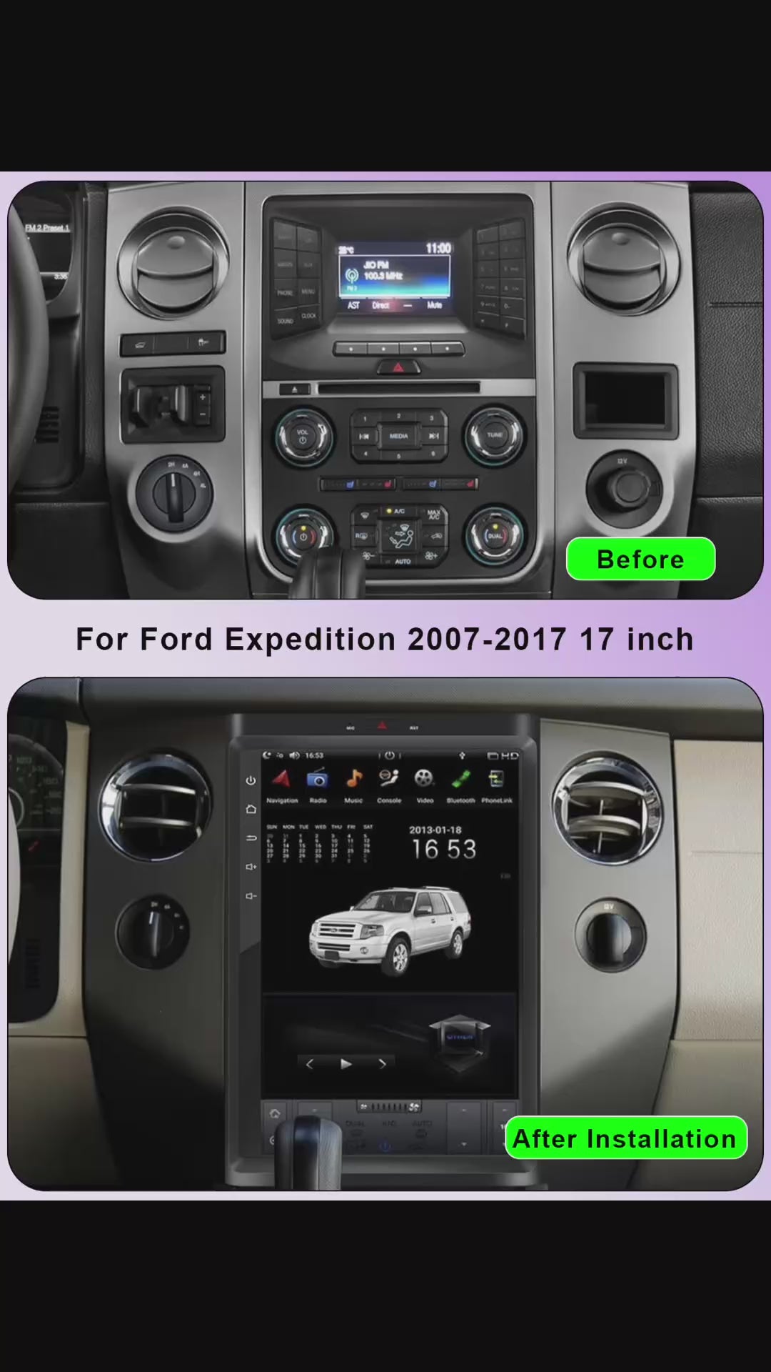 KSPIV |17 Inch | Ford Expedition 2014-2017 | High Version Stereo | Tesla Style Head Unit