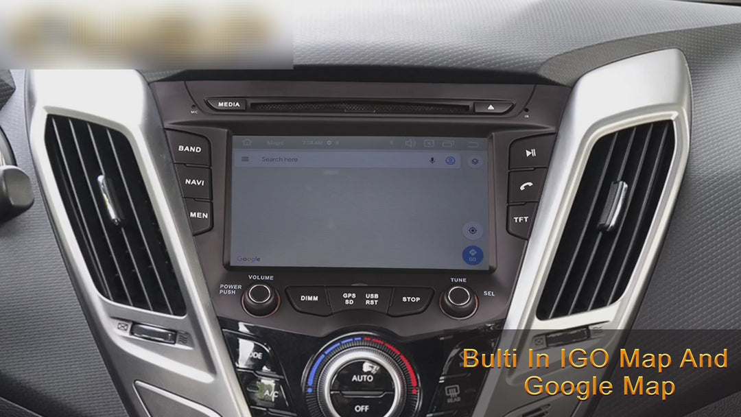 KSPIV 7 Inch Android 12 4+64G Car DVD Player For HYUNDAI Veloster 2011- Car GPS Navigation Veloster DVD radio Multimedia Player