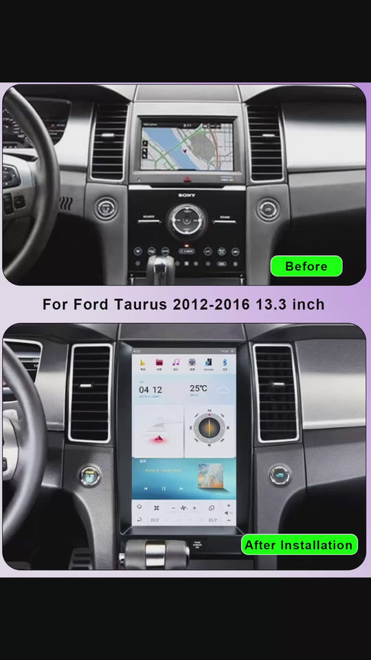 KSPIV | Ford Taurus 2012-2016 | Android 13 |Tesla Style Screen | Car GPS Navigation Radio