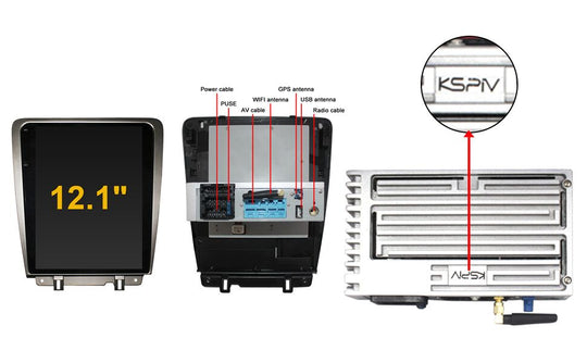 KSPIV | Android 13 |  Ford Mustang 2012-2014 | Tesla Style | Vertical Car Radio
