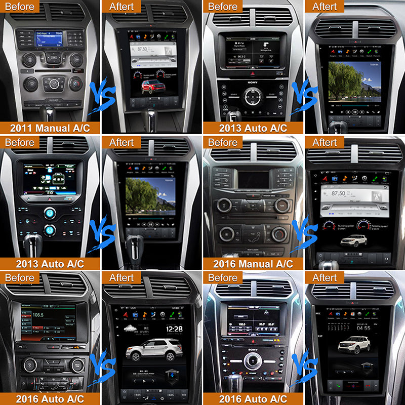 KSPIV | 12.1 Inch | Ford Explorer | 2011-2019 | Android 13 | Tesla Style Car Stereo