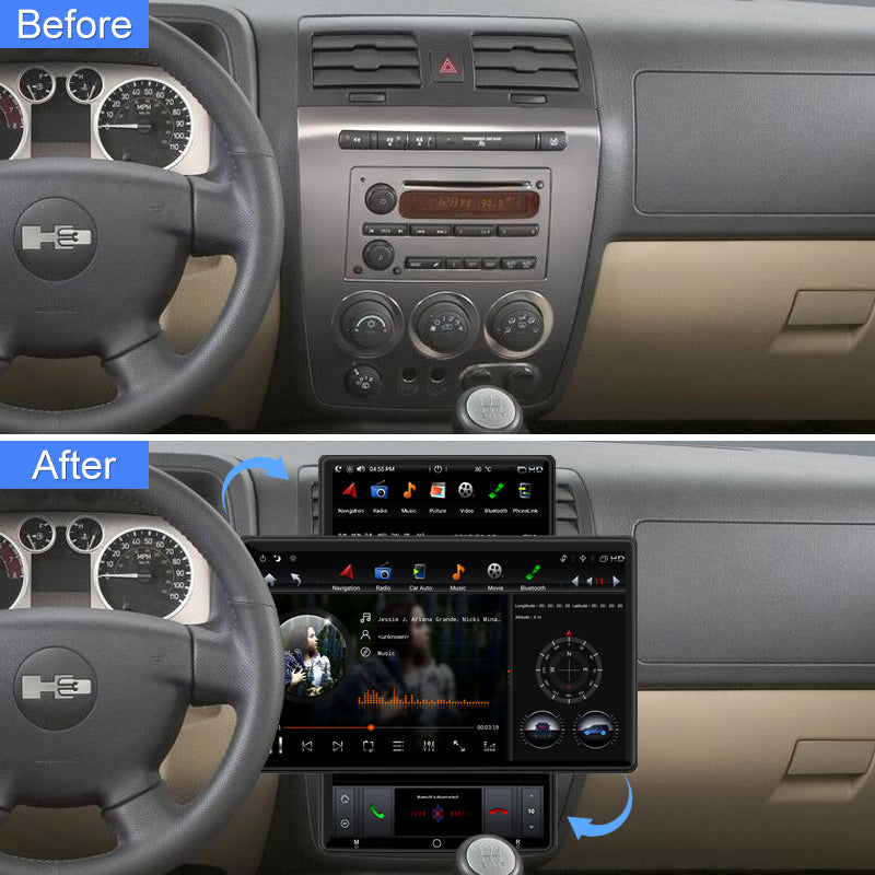 KSPIV | 13.6 inch | Universal Electric Rotation | Touch Screen | Android 13 | Car Stereo