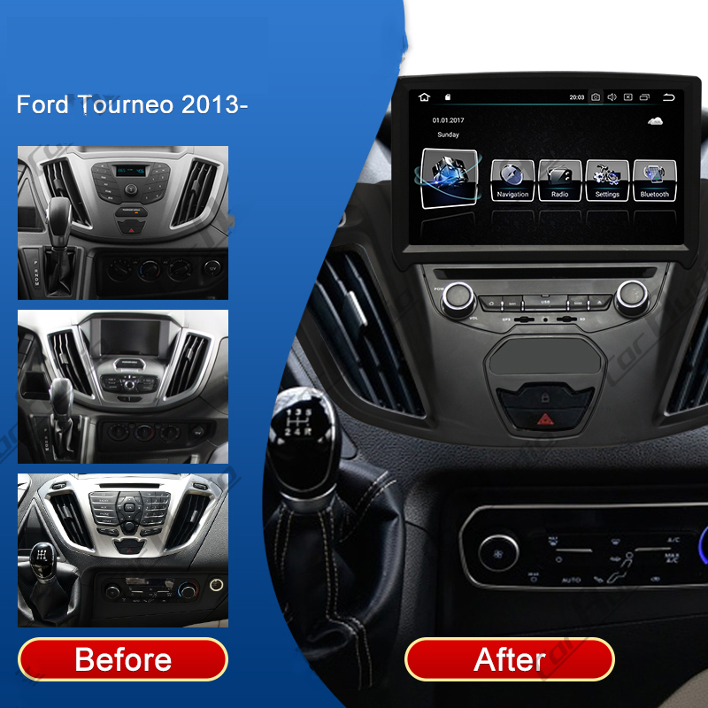 Car Radio Android 10 2 Din Stereo Multimedia Screen for Ford Tourneo Transit Custom 2013- Car DVD Video Player GPS Maps CarPlay