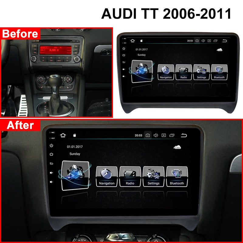 9" Android Car Radio 10 1 Din  for AUDI TT 2006-2012 Multimedia bluetooth car Video Player Auto Stereo GPS in Dash