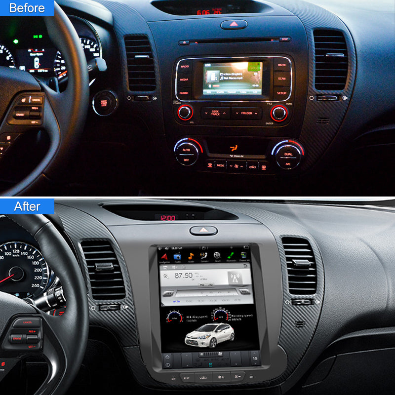 KSPIV Android 1 Din Car Radio for KIA FORTE/K3/CERATO 2013- Multimedia Stereo 4G WIFI BT Player GPS Navigation