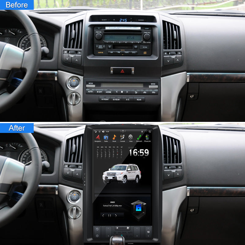 KSPIV Android Tesla Style Car GPS navigation for TOYOTA LAND CRUISER LC200 2008-2015 Auto Radio Stereo