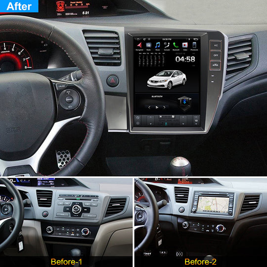 KSPIV Car Multimedia Player For HONDA CIVIC left driving 2012- Head Unit wireless Carplay IPS Stereo DVD screen