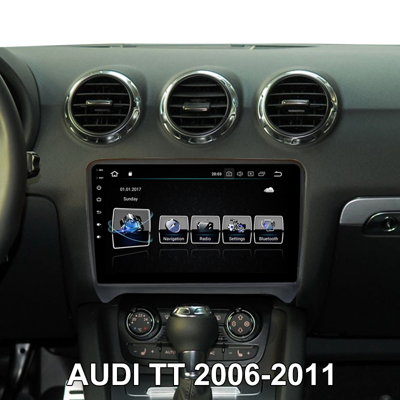 9" Android Car Radio 10 1 Din  for AUDI TT 2006-2012 Multimedia bluetooth car Video Player Auto Stereo GPS in Dash