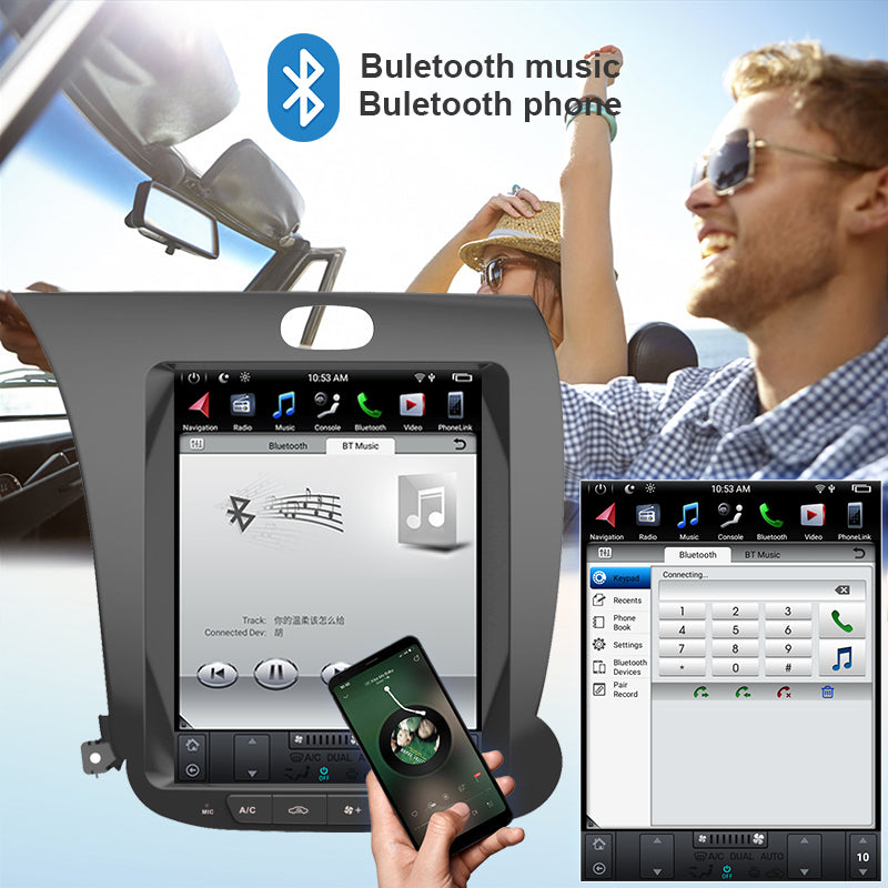 KSPIV Android 1 Din Car Radio for KIA FORTE/K3/CERATO 2013- Multimedia Stereo 4G WIFI BT Player GPS Navigation