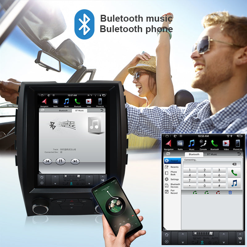 KSPIV Car Stereo For Ford EDGE 2015- Tesla Screen Android Auto Car Multimedia Player GPS Navigation Radio Tape Recorder Head Unit