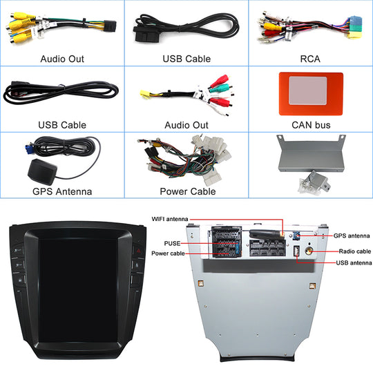 KSPIV 10.4" Telsa Style Vertical Screen Android Car Radio For Lexus IS2005-2015 GPS Navigation Multimedia Player Head Unit