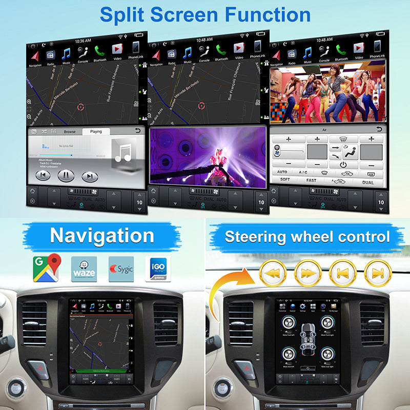 KSPIV 10.4 Inch Touch Screen android Car Multimedia Player for NISSAN Pathfinder 2013-Head Unit Stereo Radio DSP Carplay Android Auto