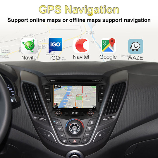 KSPIV 7 Inch Android 12 4+64G Car DVD Player For HYUNDAI Veloster 2011- Car GPS Navigation Veloster DVD radio Multimedia Player