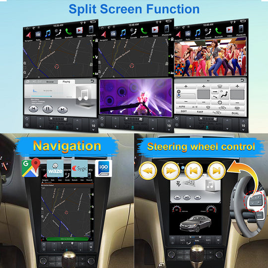KSPIV 12.1 Inch Car Stereo for Honda Accord 2003-2007 Carplay Android Auto GPS WiFi Bluetooth FM/RDS Radio Dual AUX-in+Backup Camera