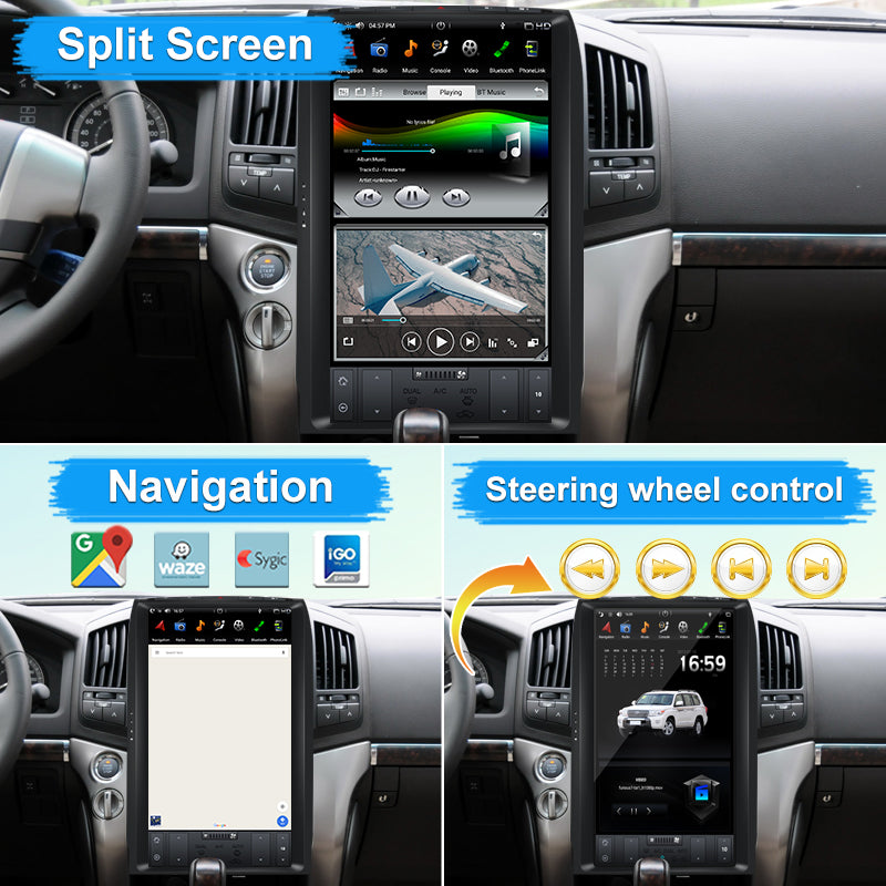 KSPIV Android 11 Car Automotive multimedia  radio for Toyota Land Cruiser LC200 2008-2015 High level stereo for car wireless carplay