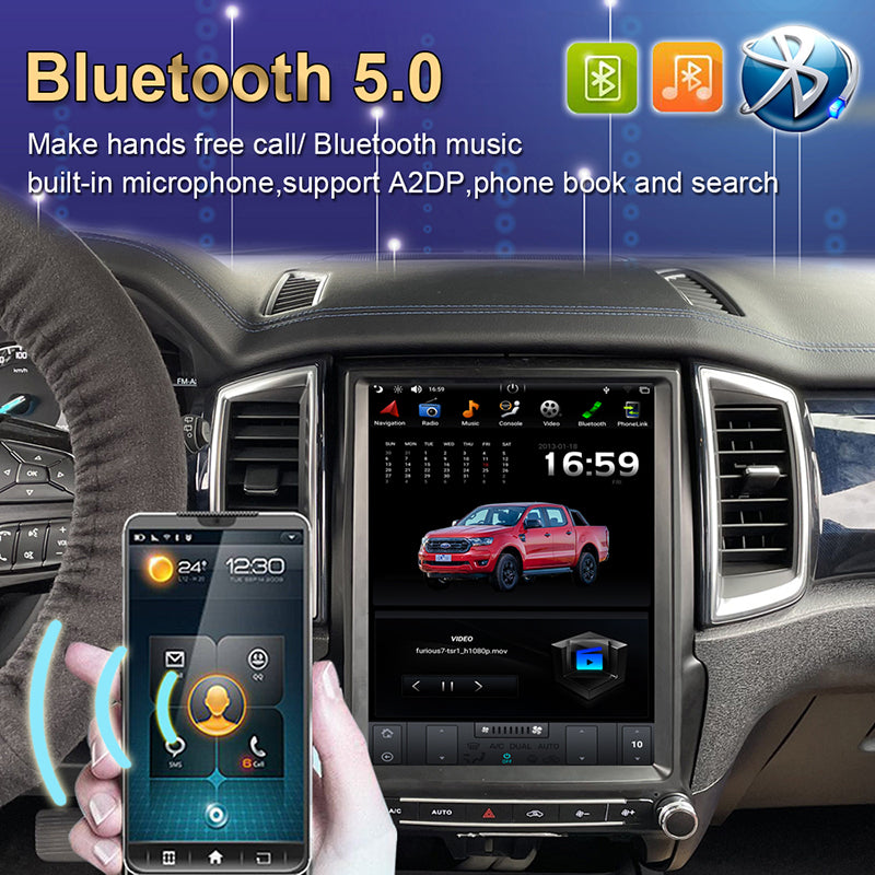 Kspiv | 12.1 Inch | Ford Ranger 2015-/Everest 2016-|  Tesla Style Car Stereo Radio |Touch Screen