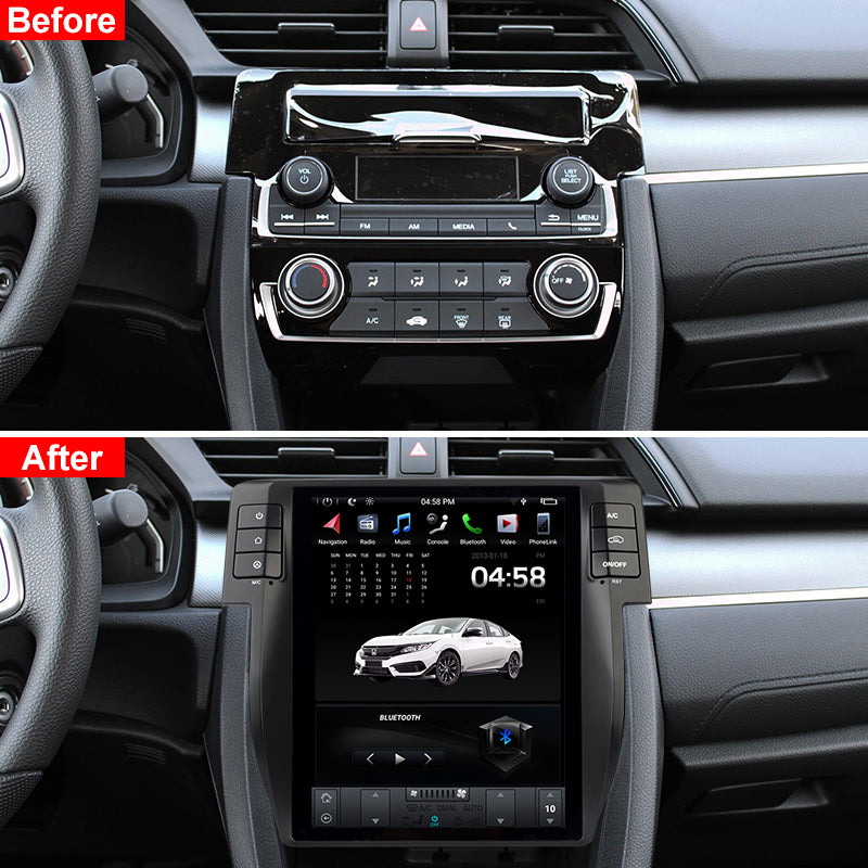 KSPIV Android Car Radio Multimedia CarPlay for Honda CIVIC 2016-  Video Player DSP IPS GPS Navigation 1 din bluetooth autoradio Two drive version