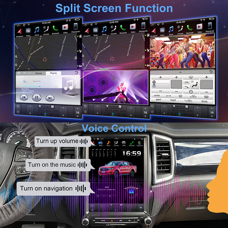 KSPIV  | 12.1 inch | Ford Ranger 2015-2020 | Android Car Stereo | Tesla Screen Head Unit