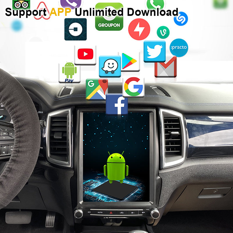 Kspiv | 12.1 Inch | Ford Ranger 2015-/Everest 2016-|  Tesla Style Car Stereo Radio |Touch Screen
